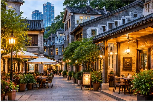 南頭古城 景點 AI 風格示意圖