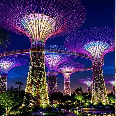 擎天樹花園的景點AI 風格示意圖